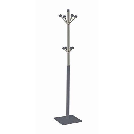 Perchero mod. 429 moderno herrajes cromo satinado lacado azabache, 180 cm(alto)34 cm(ancho)34 cm(largo) (1/2)