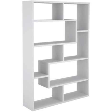 Estantería decorativa con baldas acabado en blanco soft. 169.2cm(alto) 120cm(ancho)30cm(fondo). . (1/2)