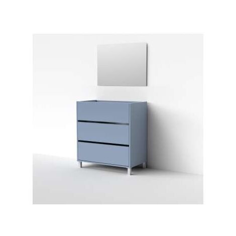 Mueble de baño sin  lavabo cerámico Kalma acabado azul, 81cm(alto) 90cm(ancho) 46cm(largo)