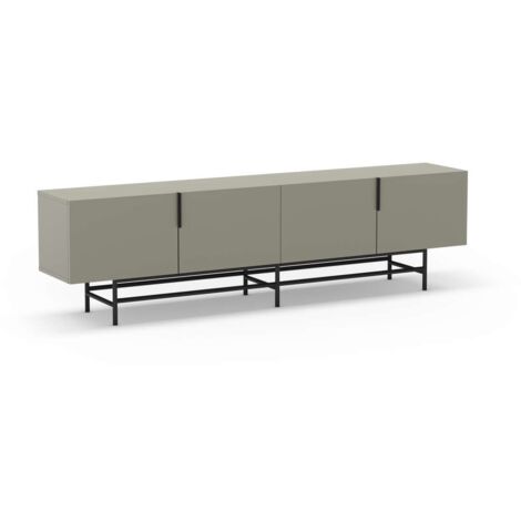 Mueble para televisión 4 puertas Elena acabado verde/negro, 55cm(alto) 200cm(ancho) 35cm(largo)