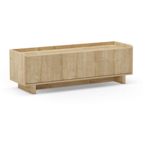 Mueble televisión md-Ian 3 puertas acabado roble, 140cm(ancho) 45cm(alto)40cm(largo) (1/5)