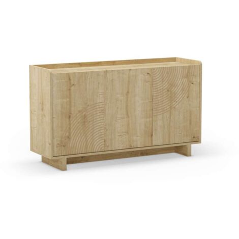 Mueble aparador 3 puertas mod-Ian acabado roble, 140cm(ancho) 80cm(alto) 40cm (largo) (1/5)