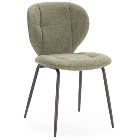 Pack de 2 sillas md-Belinda tapizado textil verde, 83cm(alto) 50cm(ancho) 58cm(largo) (1/5)
