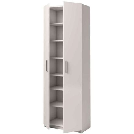 Armario multiestantes dos puertas Urano en blanco. 60 cm(ancho) 180 cm(altura) 35.6 cm(fondo)
