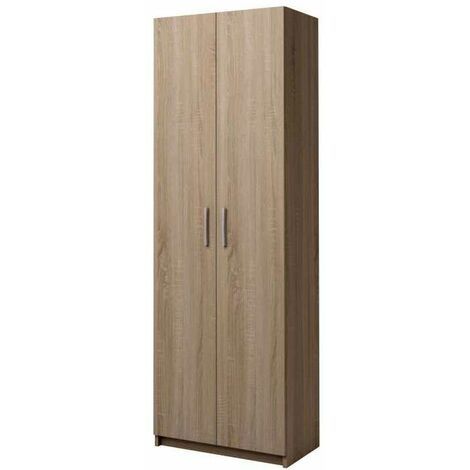 Armario multiestantes dos puertas Urano en roble. 60 cm(ancho) 180 cm(altura) 35.6 cm(fondo)