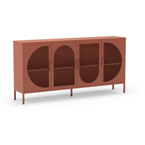 Mueble aparador modelo Toledo 4 puertas acabado metal terracota, 160cm(ancho) 90cm(alto) 40cm (largo) (1/4)
