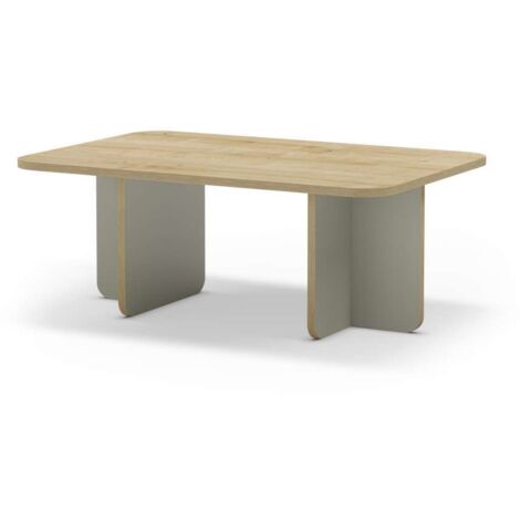 Mesa de centro modelo Noe acabado roble/verde, 42cm(alto) 110cm(ancho) 56m(fondo). (1/5)