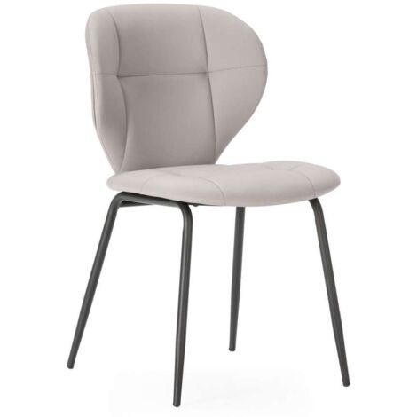 Pack de 2 sillas modelo Fauna tapizado polipiel beige, 83cm(alto) 50cm(ancho) 57cm(largo) (1/5)
