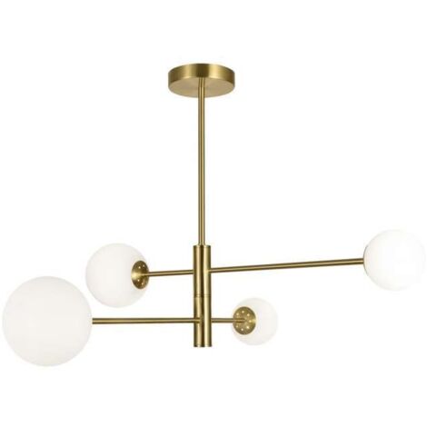 Lámpara 4 luces modelo Cosmica acabado laton, 52cm(alto) 85cm(ancho) 85cm(largo)