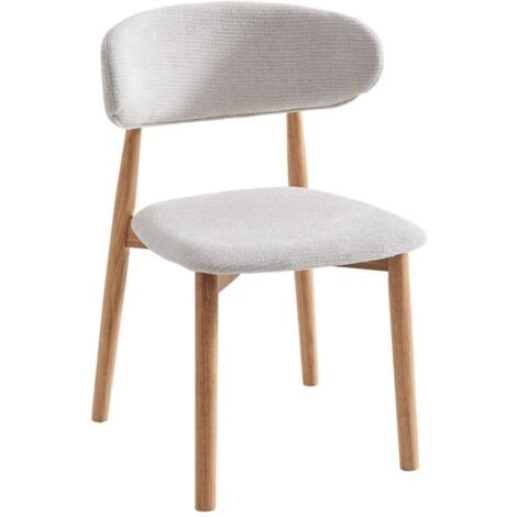 Pack de 2 sillas para cocina o comedor Vera tapizado textil beige/natural,79cm(alto) 48cm(ancho) 45cm(largo) (1/4)