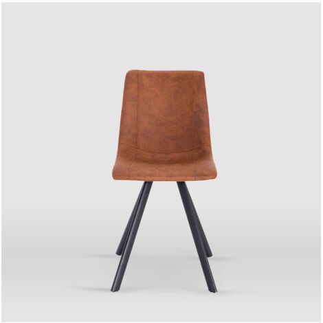 Pack de 2 sillas modelo Irma tapizadas en textil avellana, 41.5cm(ancho ) 82.5cm(altura) 42cm(fondo) (1/4)