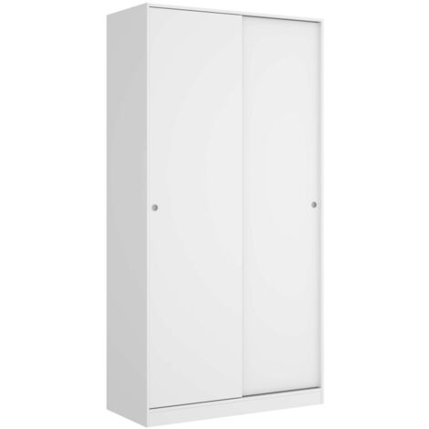 Armario puertas correderas Lupión en blanco brillo. Ancho 100 x fondo 50 x alto 204 cm.