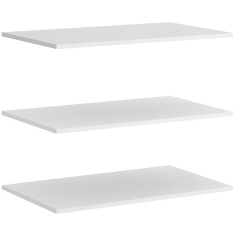 Pack de 3 estantes Laura acabado blanco. 1,6 cm(alto)72,4 cm(ancho)51 cm(fondo) (1/3)