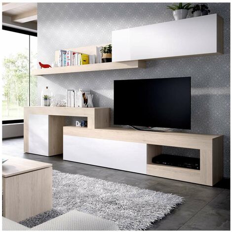 Conjunto de muebles de salon Arjona adaptable medida 180 cm(alto)260-300 cm(ancho)