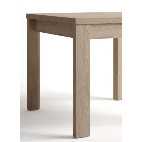 Mesa comedor extensible acabado roble sable, 76 cm(alto)90-180 cm(ancho)90 cm(largo)