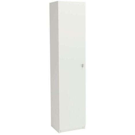 Armario multiusos 1 puerta Marbella en color blanco. 40 cm(ancho) 180 cm(altura) 35.6 cm(fondo) Color BLANCO
