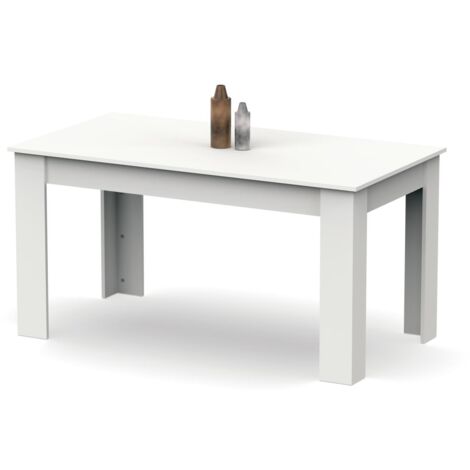 Mesa fija Kia para salón, cocina acabado blanco, 77 cm(alto)140 cm(ancho)80 cm(largo) (1/5)