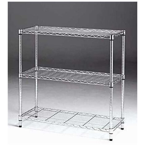 Estanteria stylo 3 baldas cromadas 90 cm (alto) 90 cm (ancho) 35 cm(fondo)