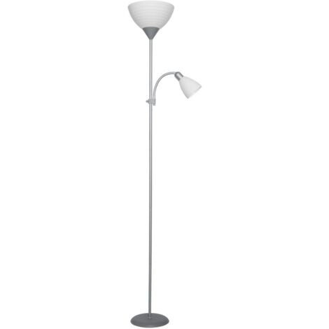 Lámpara de pie plata modelo Milo 2 luces 180 cm(alto) 50 cm(ancho)25 cm(fondo (1/2)