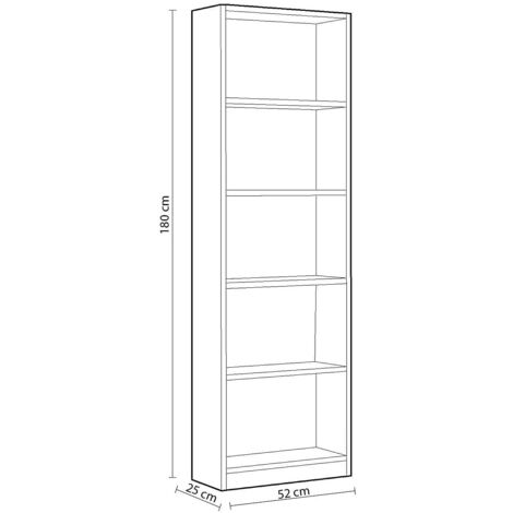 Estanteria seis baldas Children en blanco artik 180 cm(alto)52 cm(ancho)25 cm(fondo). .
