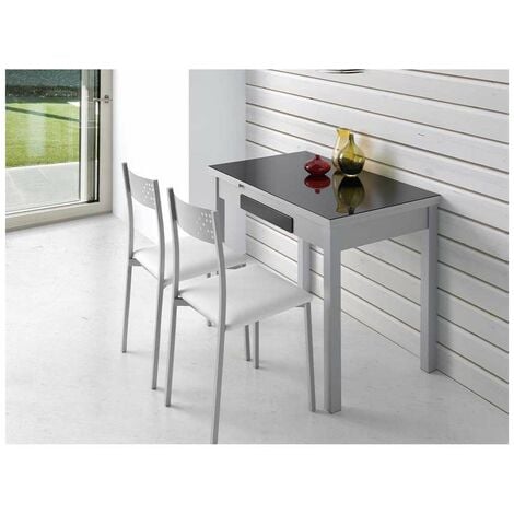 Mesa plegable cocina 120 x 80 x 75 cm color blanco
