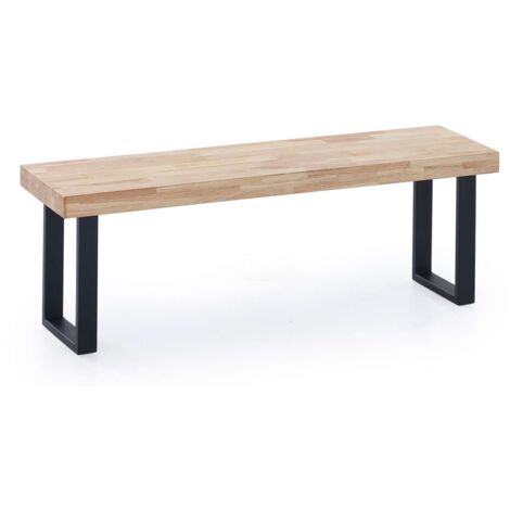 Banco Industrial Loft roble nordish/negro, 47m(alto) 120cm(ancho) 34cm(fondo)