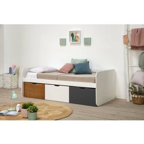 Cama nido Romina con cajones. Largo: 105cm  Ancho: 195.2cm  Alto: 70cm