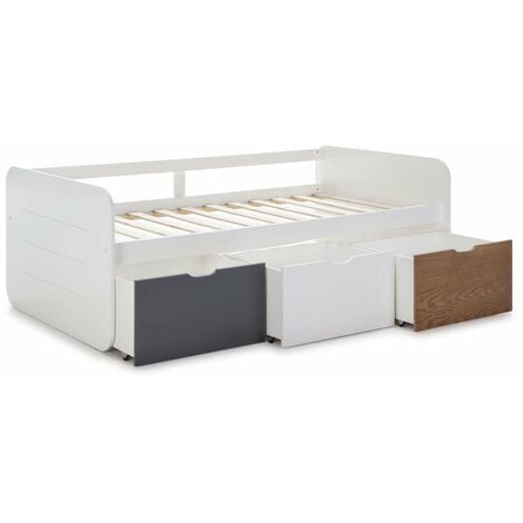 Cama nido Romina con cajones. Largo: 105cm  Ancho: 195.2cm  Alto: 70cm