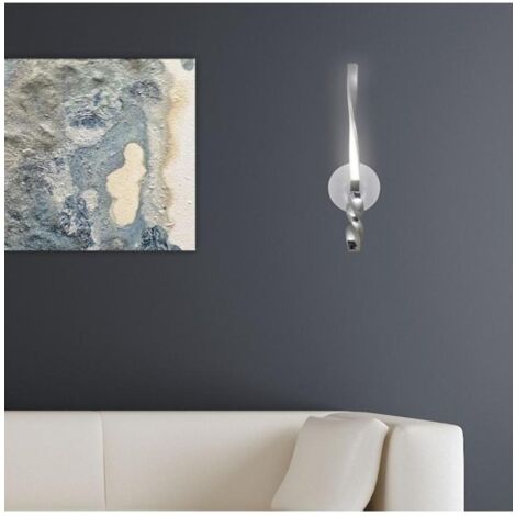 Aplique a pared led cromo modelo Mar 45 cm (alto)12 cm(ancho)10 cm(fondo) (1/2)