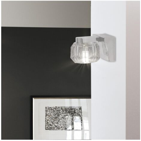 Aplique de pared modelo Portia acabado cromo 7 cm(alto) 10 cm(ancho) 12 cm(fondo (1/2)