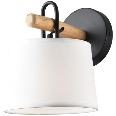 Aplique de pared modelo Arolas acabado negro 22 cm(alto) 17 cm(ancho) 21 cm(largo) (1/2)