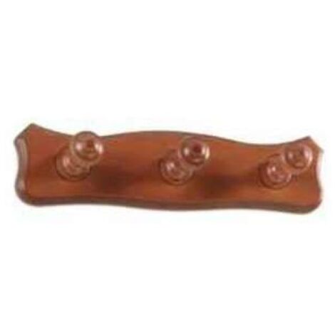 Percha mod. 173 de pared clasica 3 colgadores varios colores a elegir 13 cm(alto)49 cm(ancho)10 cm(largo) Color Moka