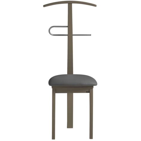 Galán 364 con asiento herrajes cromado satinado lacado en moka, 108 cm(alto)46 cm(ancho)44 cm(largo)