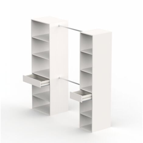 Armario vestidor Cloe acabado blanco 200 CM (ALTO) X 200 CM (ANCHO) X 50 CM (FONDO)