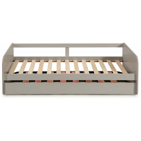 Cama nido Romina para colchones de 90 acabado gris Largo: 105 cm  Ancho: 195.2 cm  Alto: 60 cm