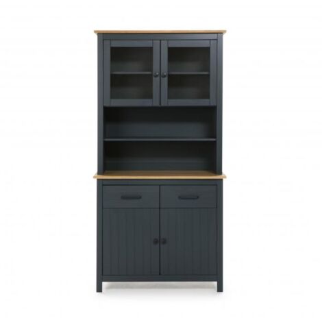 Vitrina 4 puertas 2 cajones Mariana acabado azul 180 cm(alto) 90 cm(ancho) 40 cm(largo)