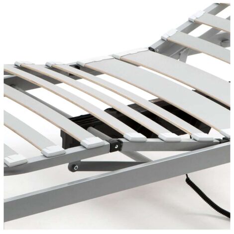 EVERGREENWEB El Mejor Somier ELÉCTRICO De Listones De Madera, MOTORIZADO, Reforzado Con Estructura De Hierro Doble + 4 Patas Extraíbles (Tecna, 80 X