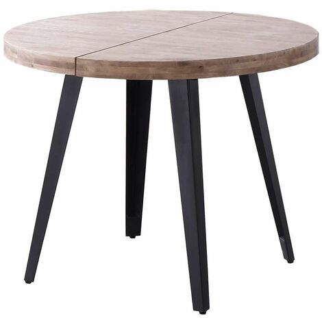 Mesa extensible Berg roble honey patas negras 76 cm(alto) 100cm(ancho) 100-140-180 cm(largo) Color ROBLE HONEY - NEGRO
