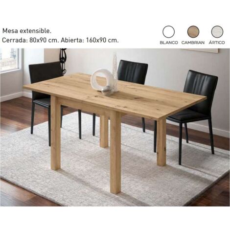 Mesa extensible Orce en varios colores a elegir. 80/160 x 90 cm (largo x ancho) Color Blanco