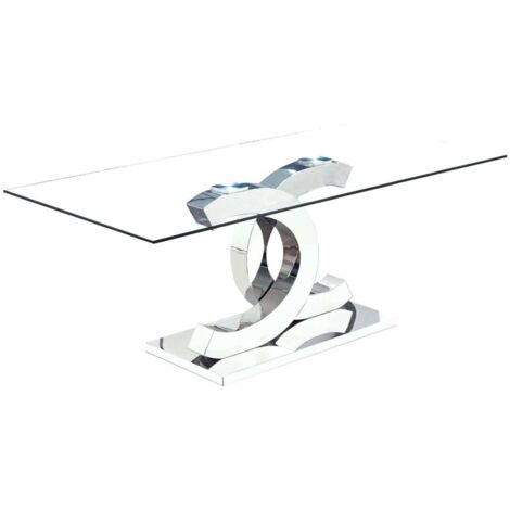 Mesa de centro Chanel en acero inoxidable, 45 cm(alto)110 cm(ancho)60 cm(largo)