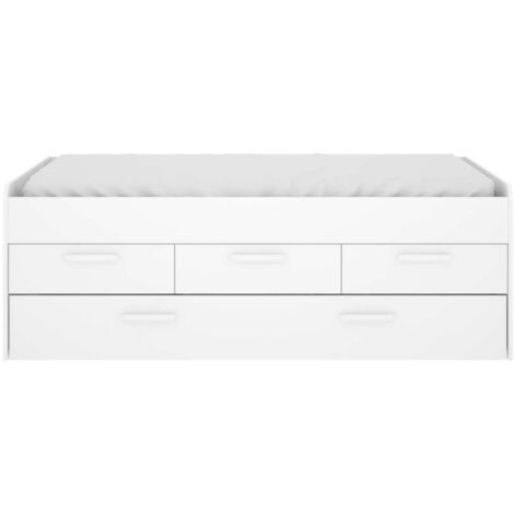 Cama compacta Rala de 90 cm en blanco 67.5 cm(alto)194.3cm(ancho)95 cm(largo)