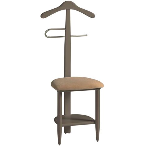 Galán 361 con asiento en beige herrajes cromado satinado lacado moka, 105 cm(alto)45 cm(ancho)41 cm(largo)