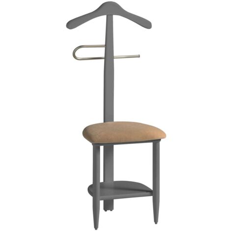 Galán 361 con asiento en beige herrajes cromado satinado lacado gris, 105 cm(alto)45 cm(ancho)41 cm(largo)