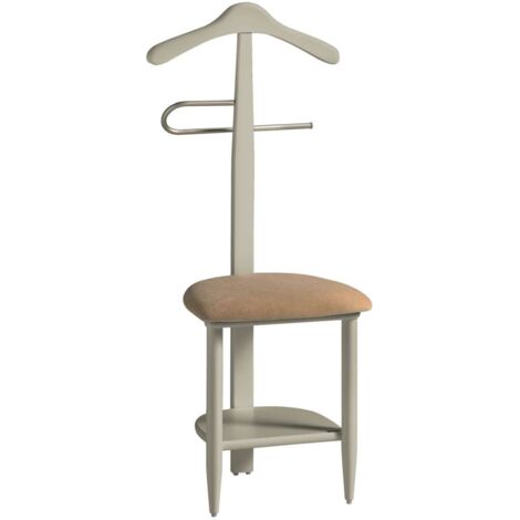 Galán 361 con asiento en beige herrajes cromado satinado lacado visón, 105 cm(alto)45 cm(ancho)41 cm(largo)