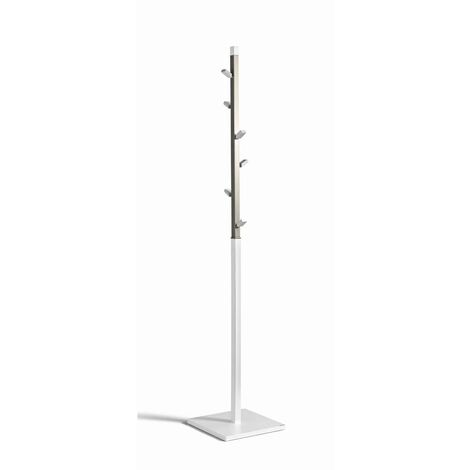 Perchero moderno mod. 428 herrajes en cromo satinado lacado blanco, 180 cm(alto)34 cm(ancho)34 cm(largo) (1/2)
