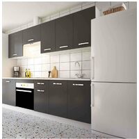 Cocina completa incluye zocalo y encimera 240 cm(ancho) color gris parís KIT-KIT