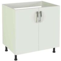 Mueble cocina fregadero 2 puertas en blanco. 83 cm(alto)80 cm(ancho)58 cm(largo)