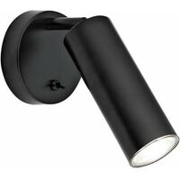 Aplique a pared modelo Antia acabado negro, 14cm(alto) 10cm(ancho) 23cm (fondo)