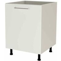 Mueble cocina bajo para fregadero en varios colores 85 cm(alto)60 cm(ancho)60 cm(largo) Color BLANCO MATE