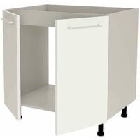 Mueble Cocina Bajo Para Fregadero En Varios Colores 85 Cm(alto)60  Cm(ancho)60 Cm(largo) , Color - Blanco Mate con Ofertas en Carrefour